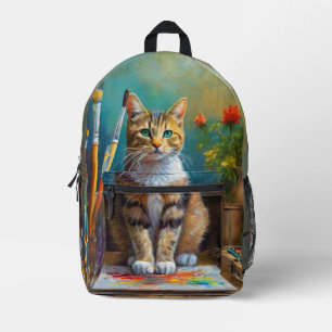 Sac À Dos Imprimé Le Chat Artistique