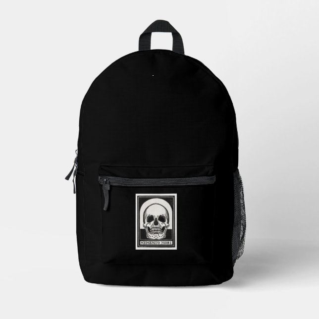 Sac À Dos Imprimé Le crâne Memento Mori (Recto)