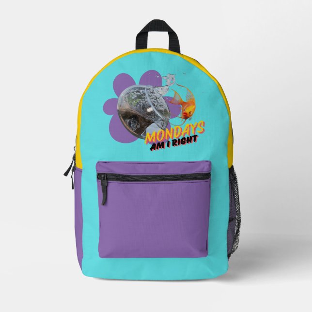 Sac À Dos Imprimé Le Lundi, N'Est-Ce Pas ? (Recto)