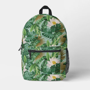 Sac À Dos Imprimé Le Motif blanc Lotus Tropical Canopy