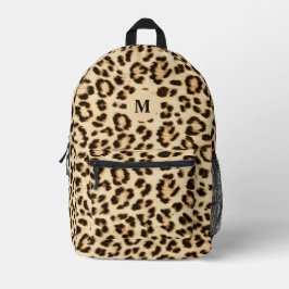 Sac À Dos Imprimé Leopard en cuir Imprimer Motif Monogramme