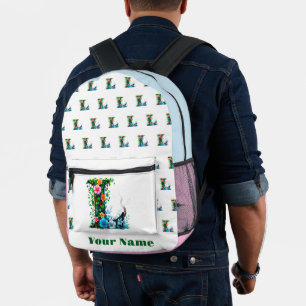 Sac À Dos Imprimé Lettre L personnalisée