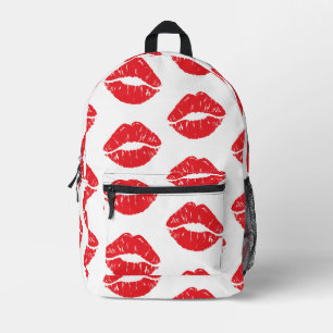 Sac À Dos Imprimé Lèvres Rouges, Rouge À Lèvres, Baiser, Motif Des L