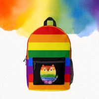 LGBT Cute Chat Monogram Rainbow Pride