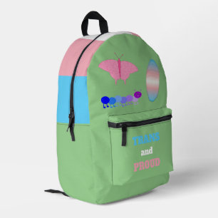 Sac À Dos Imprimé LGBTQIA Transgenre Fierté Caterpillar to Butfly
