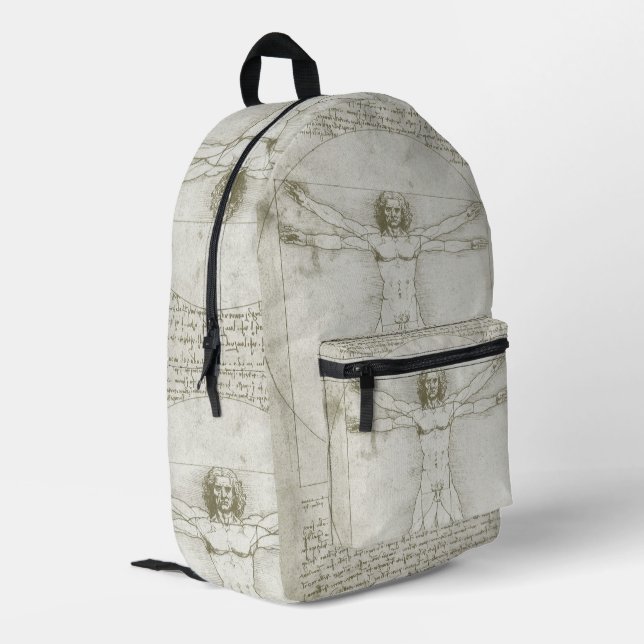 Sac À Dos Imprimé L'homme vitruvien de Léonard de Vinci (Coin arrière gauche)