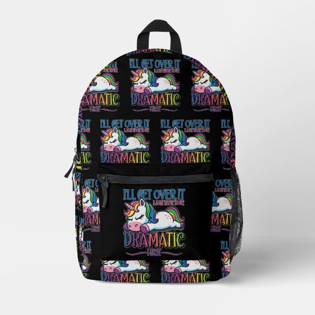 Sac À Dos Imprimé Licorne Dramatique (Recto)