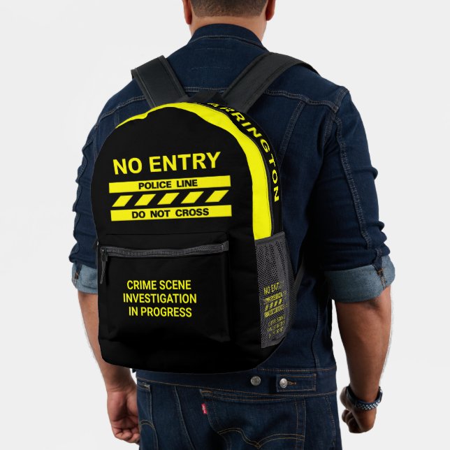 Sac À Dos Imprimé Ligne de police de nom personnalisé (Insitu (Modèle))