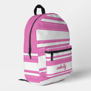 Sac À Dos Imprimé lignes abstraites modernes rose vintage