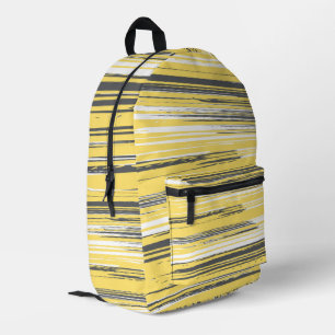 Sac À Dos Imprimé Lignes peintes à la main - jaune