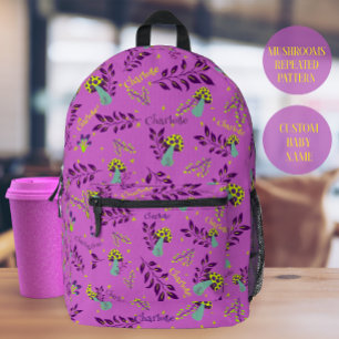 Sac À Dos Imprimé Lilac Lavander Whimsst Champignons Préscolaire