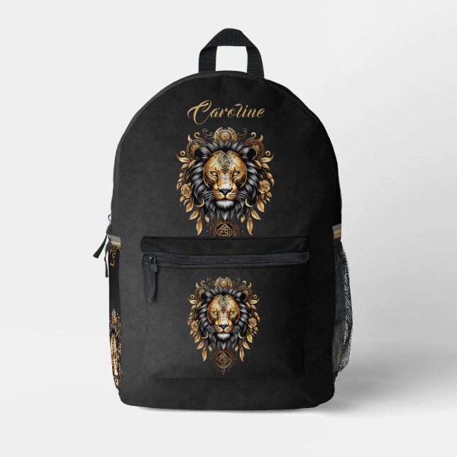 Sac À Dos Imprimé Lion majestueux (Recto)