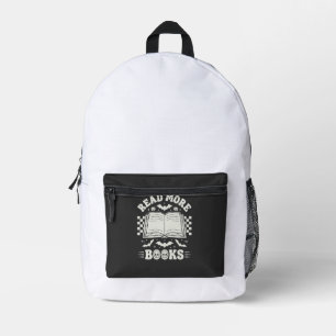Sac À Dos Imprimé Lire Plus De Livres Rétro Halloween Amateur De Liv