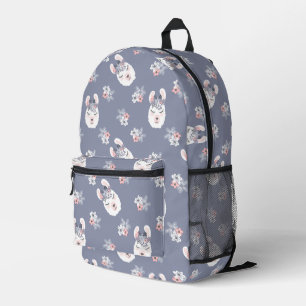 Sac À Dos Imprimé Llamas & Fleurs Motif