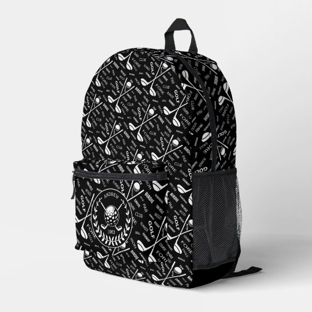 Sac À Dos Imprimé Logo de golf design personnalisé (Coin arrière droit)