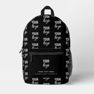 Sac À Dos Imprimé Logo d'entreprise Black Minimalist Company