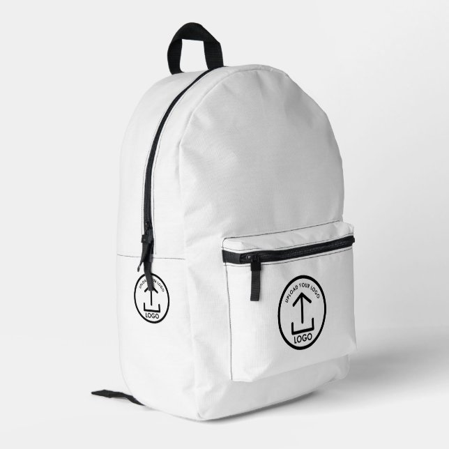 Sac À Dos Imprimé Logo d'entreprise moderne promotionnel blanc (Coin arrière gauche)