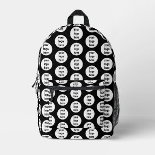 Sac À Dos Imprimé Logo d'entreprise promotionnel Motif noir blanc