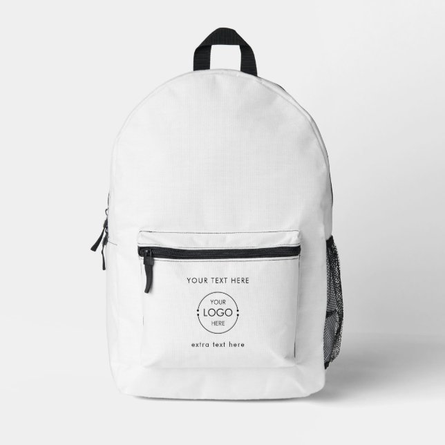 Sac À Dos Imprimé Logo et texte promotionnels d'entreprise moderne (Recto)