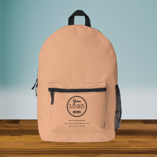 Sac À Dos Imprimé Logo Promo Orange Minimal De Marque Professionnell