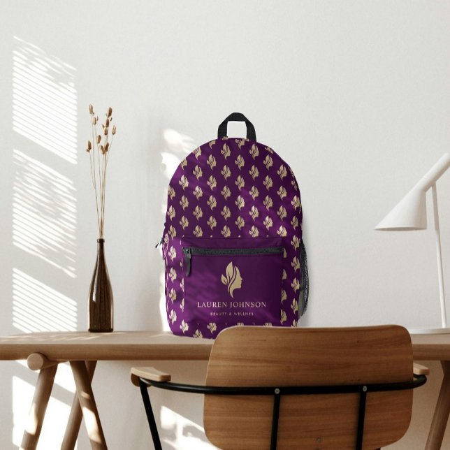 Sac À Dos Imprimé Logo promotionnel pour Wellness Beauty Business (Créateur téléchargé)