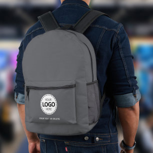 Sac À Dos Imprimé Logo & Téléchargement de Texte Gris