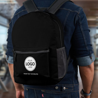 Sac À Dos Imprimé Logo & Téléchargement de texte Noir