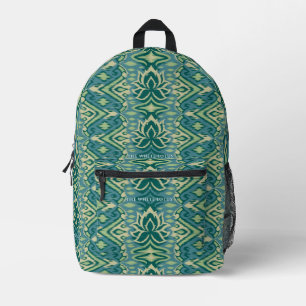 Sac À Dos Imprimé Lotus Ikat Motif - Le Lotus Blanc