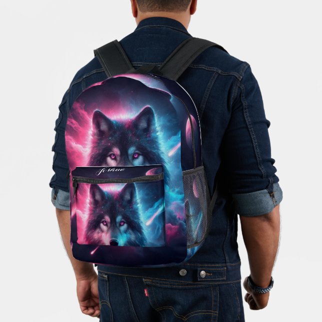 Sac À Dos Imprimé Loup céleste Personnalisé (Insitu (Modèle))