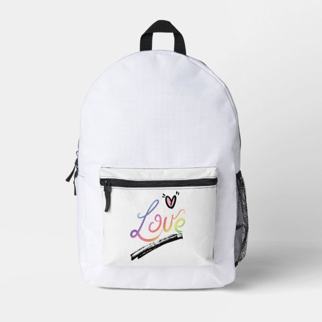 Sac À Dos Imprimé Love (Recto)