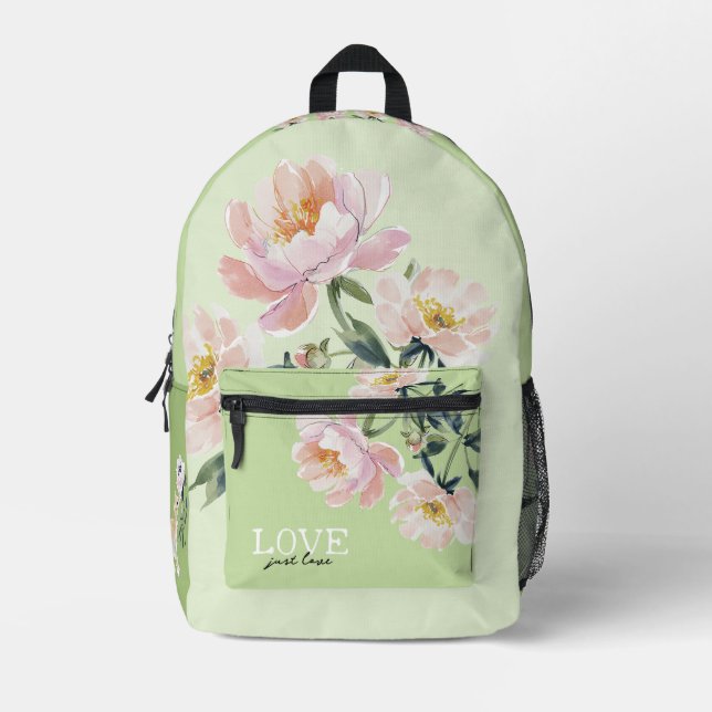 Sac À Dos Imprimé Love, Flowers and Kitten Beautiful (Recto)