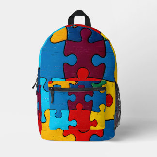 Sac À Dos Imprimé Love Heart Puzzle Sensibilisation sur l'autisme d'
