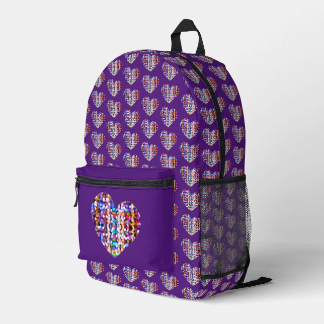 Sac À Dos Imprimé Lumières du coeur (Coin arrière droit)