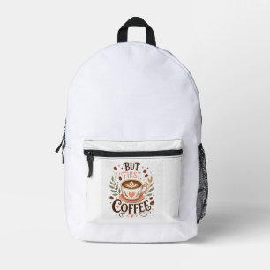 Sac À Dos Imprimé Mais d'abord Café Amoureux Café