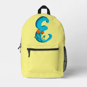Sac À Dos Imprimé Majuscule E monogramme floral