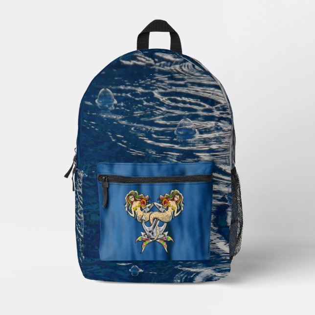 Sac À Dos Imprimé Malheureusement sirènes à l'ancre (Recto)