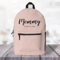 Maman | Maman moderne Noms des enfants rose pâle