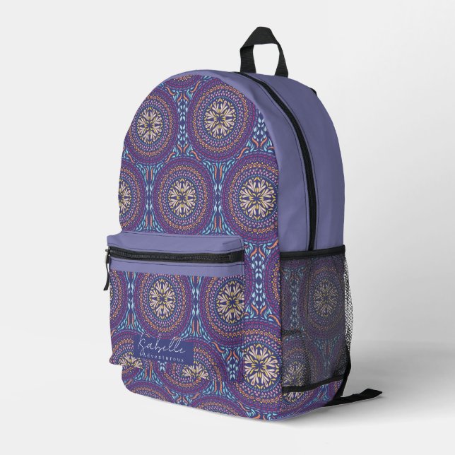 Sac À Dos Imprimé Mandala Purple (Coin arrière droit)