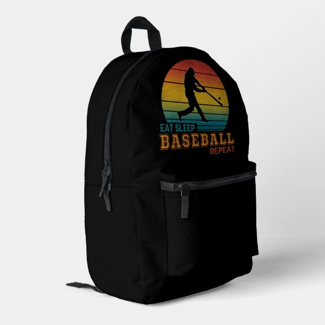 Sac À Dos Imprimé Manger Dormir Baseball Répéter (Coin arrière gauche)