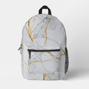 Sac À Dos Imprimé Marbre blanc et or
