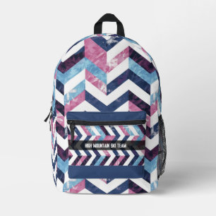 Sac À Dos Imprimé Marbre bleu rose blanc Motif