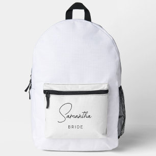 Sac À Dos Imprimé Mariée personnalisée simple et moderne