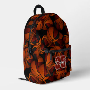 Sac À Dos Imprimé Maroon noir basketball équipe couleurs nom du joue