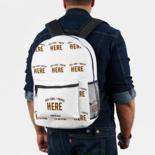 SAC À DOS IMPRIMÉ MARQUE BLANCHE MODERNE ET PERSONNALISABLE VÉRIFIÉE