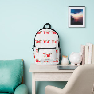 SAC À DOS IMPRIMÉ MARQUE BLANCHE MODERNE ET PERSONNALISABLE VÉRIFIÉE