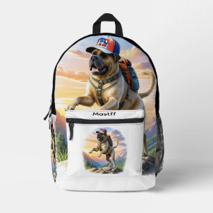 Sac À Dos Imprimé Mastiff Dogue anglais en vacances à la montagne