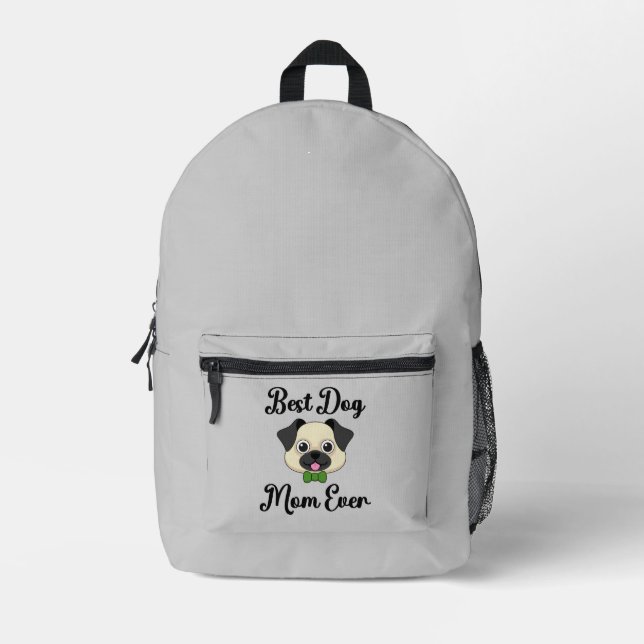 Sac À Dos Imprimé Meilleure maman de chien jamais (Recto)