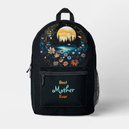 Sac À Dos Imprimé Meilleure Mère de Tous les Temps Fées Fleurs Sauva