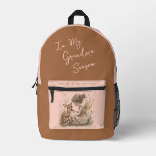 Sac À Dos Imprimé Mémé Tendre Bois Nom Personnalisé Jalon