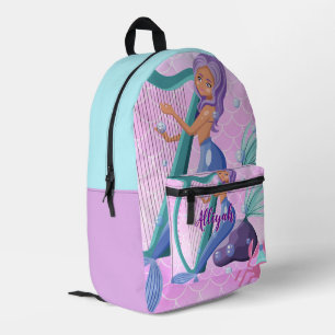 Sac À Dos Imprimé Mermaid personnalisée lavande/azur
